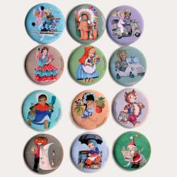 Colección 12 imanes Ferrándiz de los personajes de los cuentos 56 mm, Memory Ferrándiz