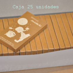 Cajita 6 lápices cera de colores. "Niña luna". SET 25 uds