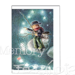 Tarjeta Christmas Memory Ferrándiz PESCADOR.  12 X 17 cm
