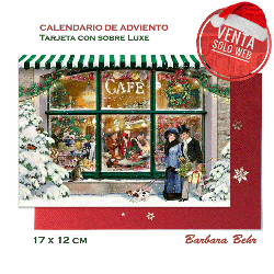 Calendario adviento tarjeta CAFÉ