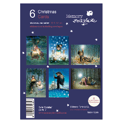 Christmas Serie "ESTRELLAS,  Pack 6 tarjetas Ferrándiz CHPK 7