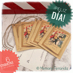 Etiquetas regalo FELIZ DÍA Memory Ferrándiz