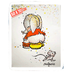 Lámina infantil "Elefante  wc"