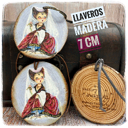 Llavero madera "Barba Azul"