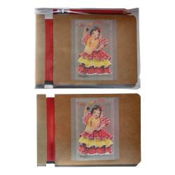 Libreta FLAMENCA+ lápiz  12,5 x 8,5 x 0,6 cm.