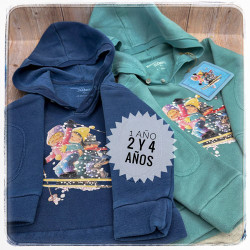 Sudadera infantil verde y azul Memory Ferrándiz