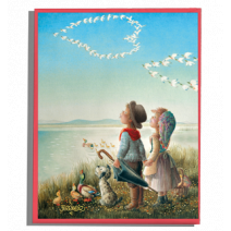 Tarjeta Ferrándiz PAREJA LAGO, 15X19cm