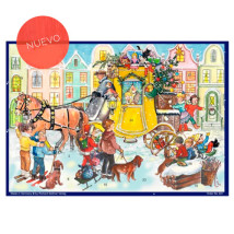 Calendario adviento CARROZA. Purpurina