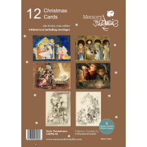 Pack 12 Christmas+ sobre (12 x 17 cm). Serie "Nacimientos".  CHPK 12.