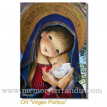 Christmas tarjeta Ferrándiz VIRGEN PÓRTICO, NUEVA, 12 X 17 cm,