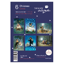 Christmas Serie "ESTRELLAS,  Pack 6 tarjetas Ferrándiz CHPK 7