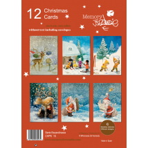 Pack 12 Christmas. Serie "Escandinavia". CHPK 15. 12 u + sobres (12 cm x 17 cm)