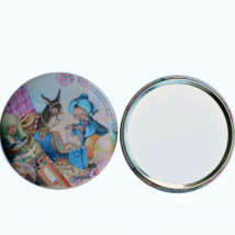 Espejo Ferrándiz -ALIBABÁ- 76 mm. Espejo de bolsillo con la imagen del tesoro del cuento de Alibabá