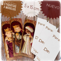 Puntos de libro etiquetas regalo Reyes Magos