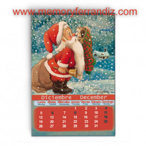 Imán nevera rectangular  PAPÁ NOEL CALENDARIO, Ferrándiz,