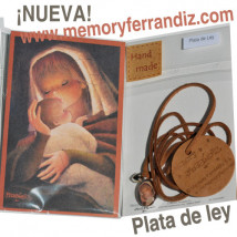 Medalla mini de PLATA DE LEY Memory Ferrándiz -Virgen canela-estampa
