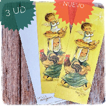 Puntos libro.3 ud. CALDO DE GALLINA. 5x15cm.NUEVOFerrándiz. 