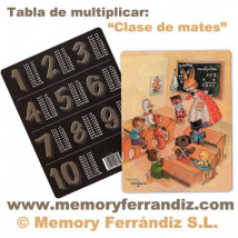 Tabla de multiplicar Ferrándiz "Clase de matemáticas" © Memory Ferrándiz : 14x18cm