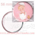 Espejo-mini  -Huevo rosa- Memory Ferrándiz, 56 mm