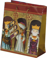 Bolsa REYES MAGOS DORADOS, Ferrándiz, tamaño Mediano