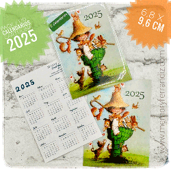 Calendarios bolsillo GOLF MASCOTAS. 2 ud Memory Ferrándiz