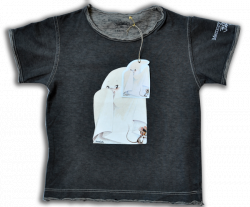Camiseta "Fantasma" unisex. Dibujos frontal y dorsal. Algodón 2 colores. Tallas: INFANTIL