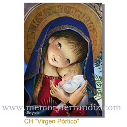 Christmas Card Ferrándiz VIRGEN PÓRTICO, New 12 X 17 cm