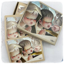 Ferrándiz Communion Box Cards CHILDREN TAKING COMMUNION, 50 units, 7,5x12cm