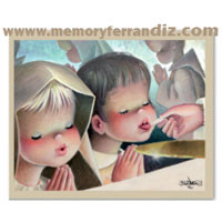 Ferrándiz Communion Box Cards CHILDREN TAKING COMMUNION, 50 units, 7,5x12cm
