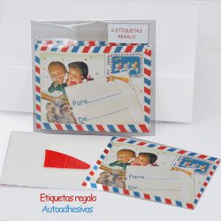 Mini tarjetas-etiquetas regalo Ferrándiz CARTAS REYES (3R)  Ferrándiz, autoadhesivas. 7 X 5,5 cm
