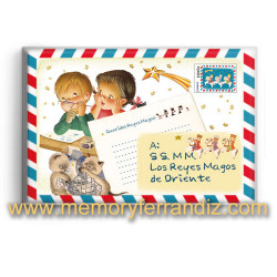 Reyes Magos, Imán nevera rectangular  CARTAS A LOS REYES MAGOS, Ferrándiz, 53 x 78 mm