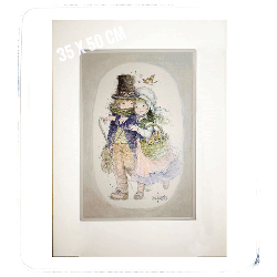 Lámina original "PAREJA PASTEL" 35X50 cm. Ferrándiz Lámina original "PAREJA PASTEL" 35X50 cm. Ferrándiz