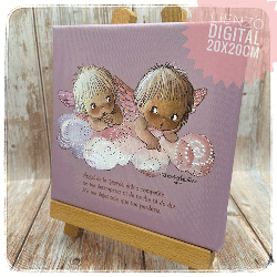 Lienzo digital NUBE ROSA 20X20