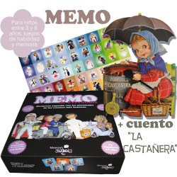 Juego MEMO + cuento "La Castañera". 108 fichas