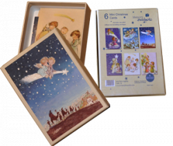  Christmas Ferrándiz, MINI, ANGELITOS Angelitos, en Caja ilustrada, vintage  (9 x 13 cm)