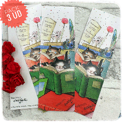 Puntos de libro pack 3 uds. GATOS Y LIBROS  Ferrándiz