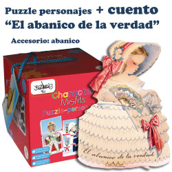 Puzzle "Personajes" + CUENTO "El ABANICO de la verdad". Accesorio: Abanico