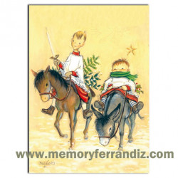 Christmas Card Ferrándiz, QUIJOTE & SANCHO 12x17cm 