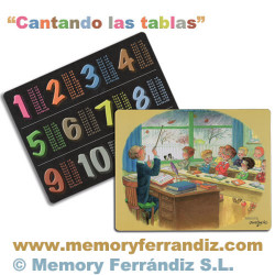 Tabla de multiplicar Ferrándiz "Cantando las tablas" © Memory Ferrándiz 