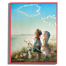 Tarjeta Ferrándiz PAREJA LAGO, 15X19cm