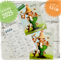 Calendarios bolsillo GOLF MASCOTAS. 2 ud Memory Ferrándiz