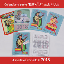 Calendarios bolsillo 2018, serie ESPAÑA:  7x 9,5 cm, Memory Ferrándiz