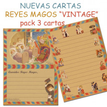 Cartas Reyes Magos VINTAGE, Nuevas 2016, pack 3 uds, Ferrándiz