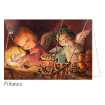 Tarjeta Christmas PIÑONES. Ferrándiz