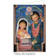 Tarjeta Christmas TABLA DE MADERA. Ferrándiz