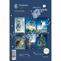  Christmas Ferrándiz, serie LUZ DE ESTRELLAS,  Pack 6 tarjetas variadas, CHPK 34