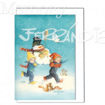 Tarjeta Christmas -COSTALEROS EN LA NIEVE- Memory Ferrándiz