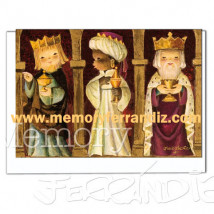 Christmas tarjeta "Reyes Magos dorados" Ferrándiz