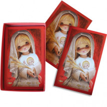 Ferrándiz Communion Box Cards RED SERIES GIRL 7,5X12cm: 50 units