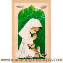 Ferrándiz Communion Box Cards GREEN SERIES GIRL, 50 units